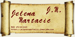 Jelena Martačić vizit kartica